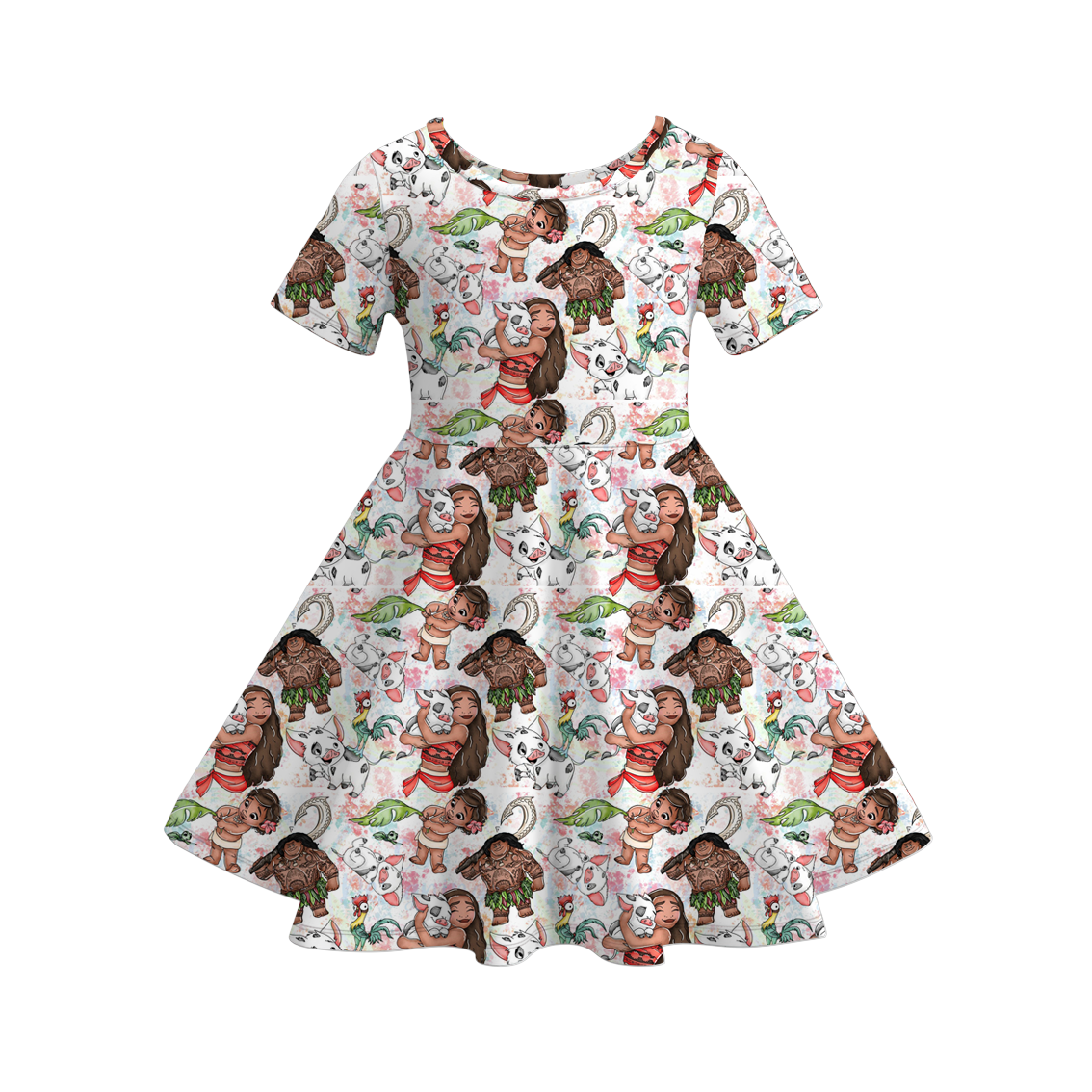 (Pre Order)Girls Cute Cartoon Print Dress
