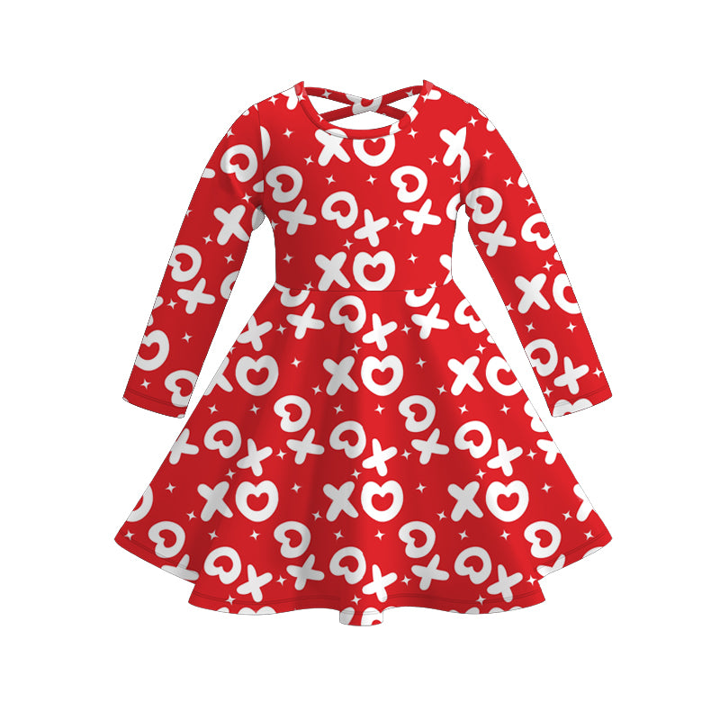 (Pre Order)Girls Valentine's Day Print Dress
