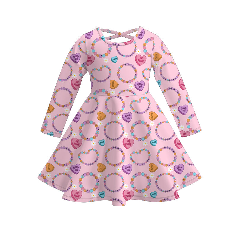 (Pre Order)Girls Valentine's Day Print Dress