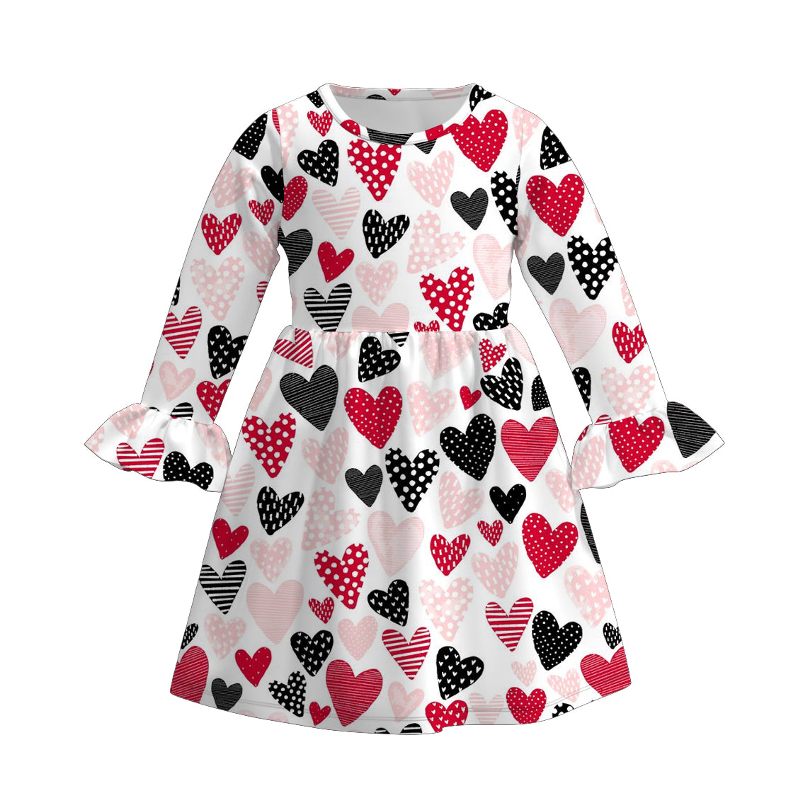 (Pre Order)Girls Valentine's Day Print Dress