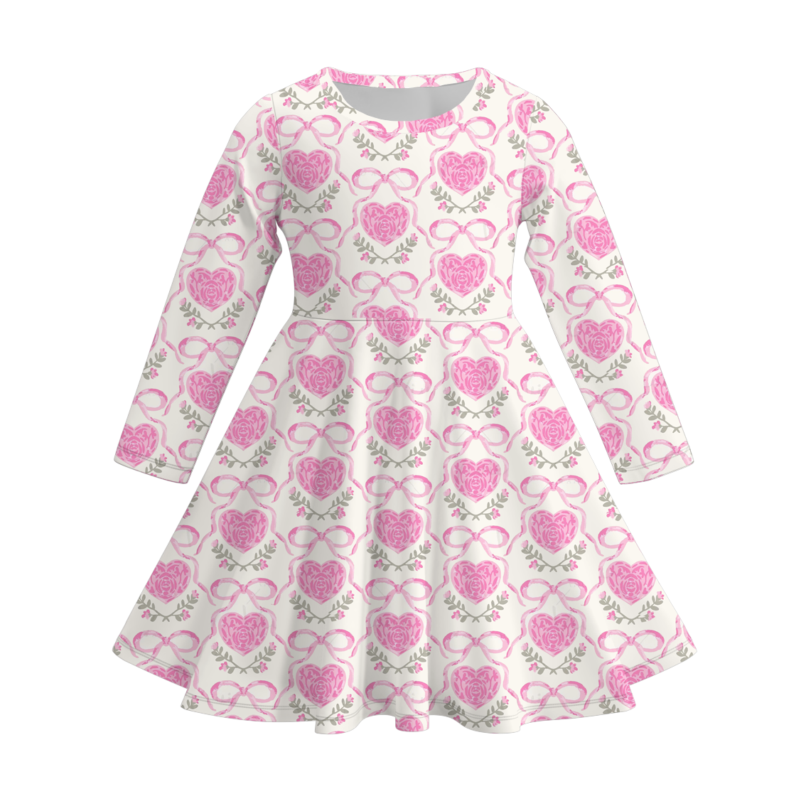 (Pre Order)Girls Valentine's Day Print Dress