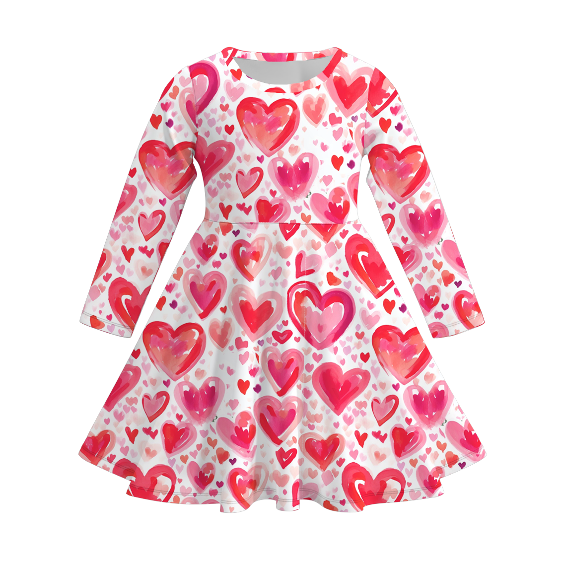 (Pre Order)Girls Valentine's Day Print Dress