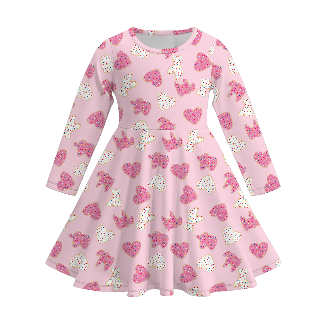 (Pre Order)Girls Valentine's Day Print Dress
