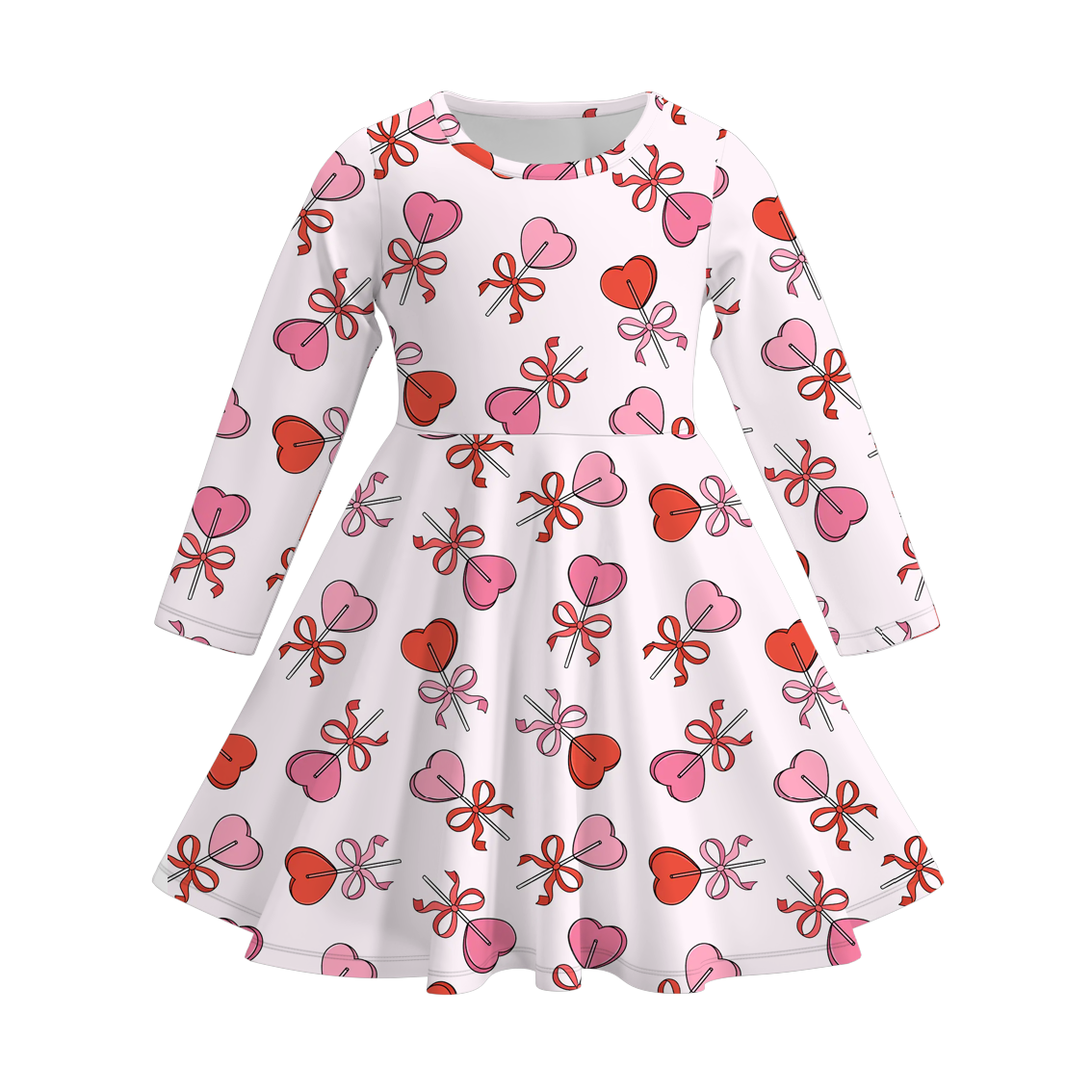 (Pre Order)Girls Valentine's Day Print Dress