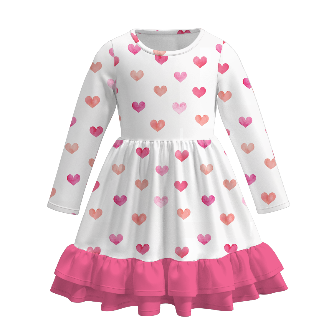 (Pre Order)Girls Valentine's Day Print Dress