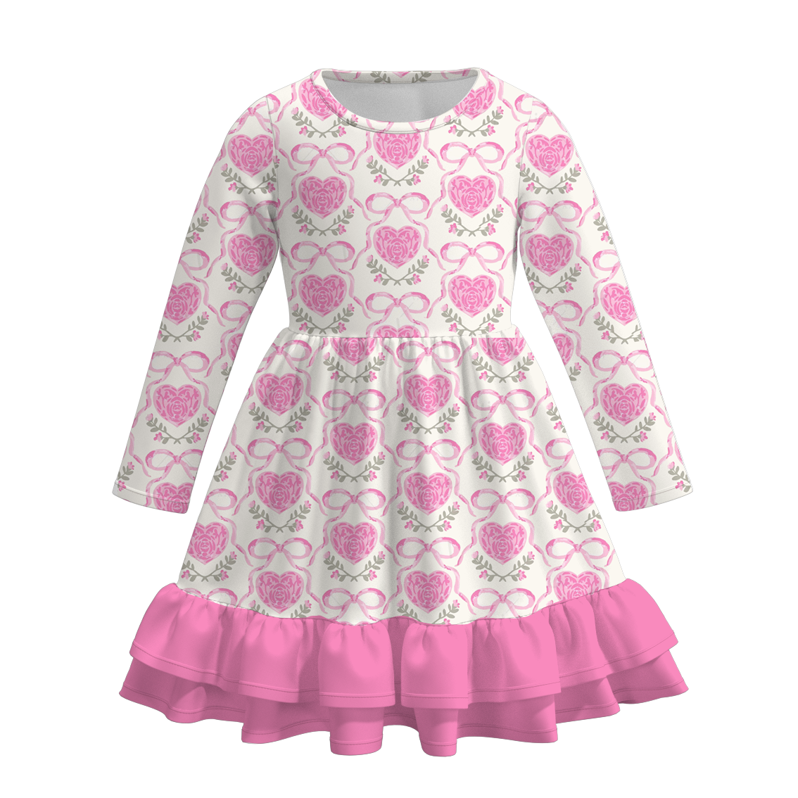 (Pre Order)Girls Valentine's Day Print Dress