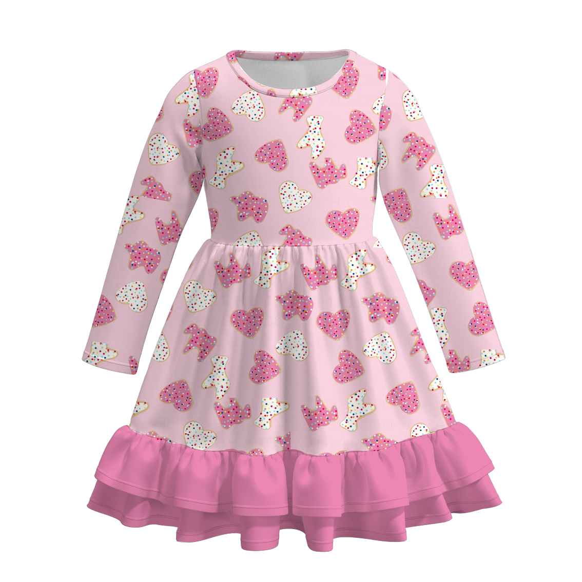 (Pre Order)Girls Valentine's Day Print Dress