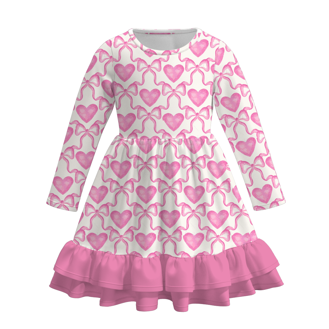 (Pre Order)Girls Valentine's Day Print Dress