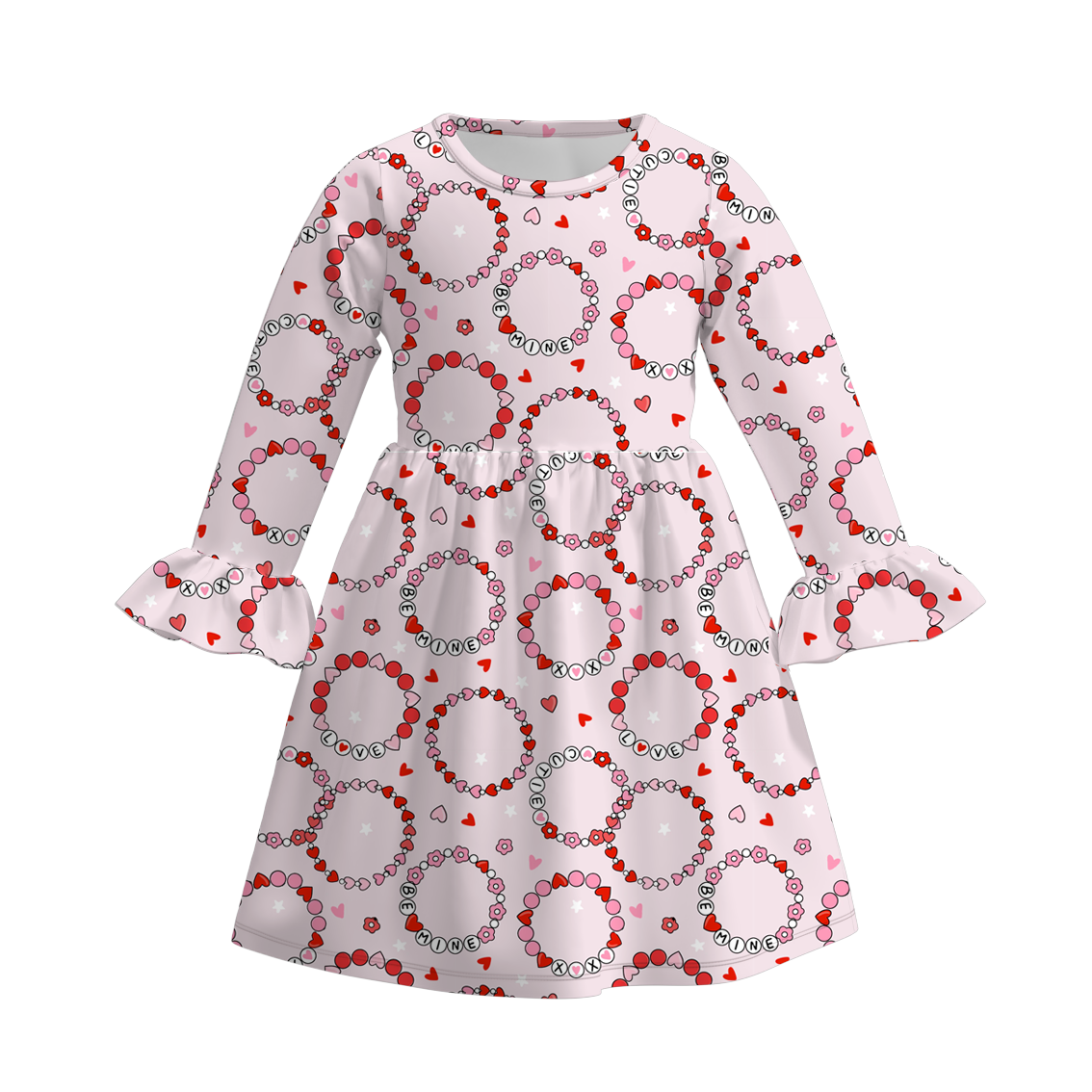 (Pre Order)Girls Valentine's Day Print Dress