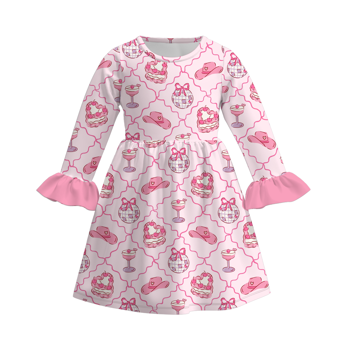 (Pre Order)Girls Valentine's Day Print Dress