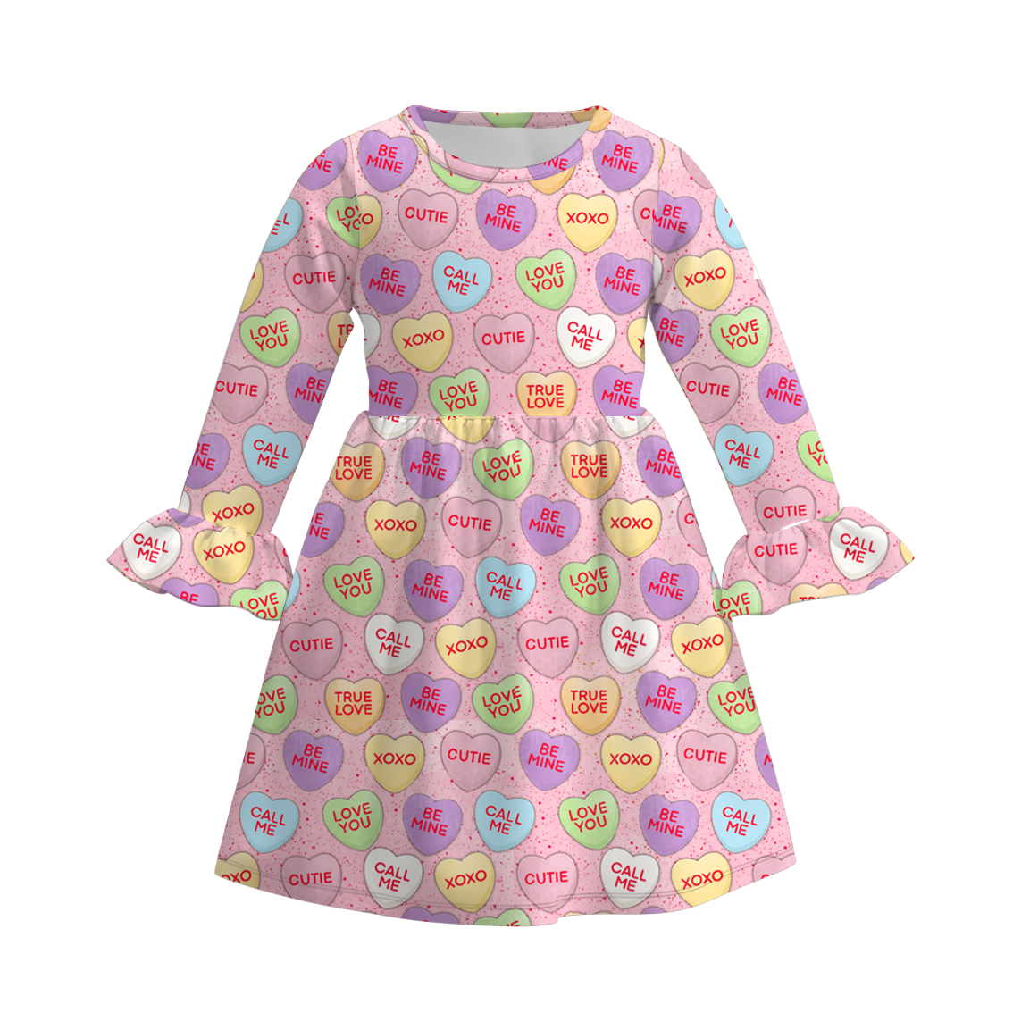 (Pre Order)Girls Valentine's Day Print Dress