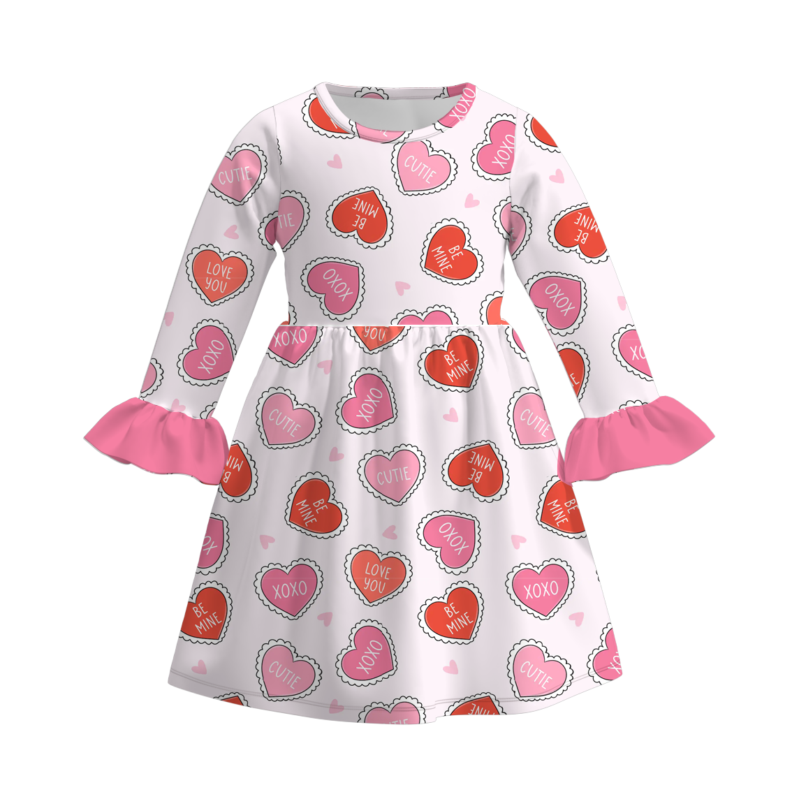 (Pre Order)Girls Valentine's Day Print Dress
