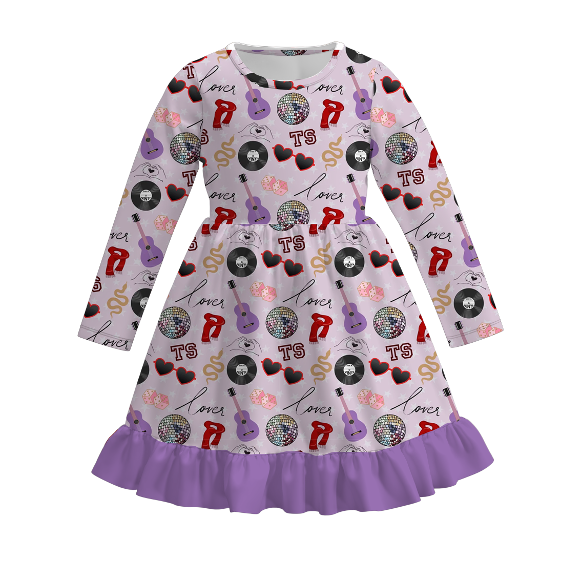 (Pre Order)Girls TS Print Milk Silk Dress