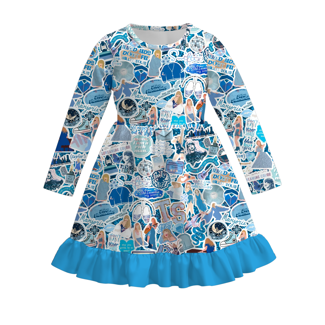 (Pre Order)Girls TS Print Milk Silk Dress