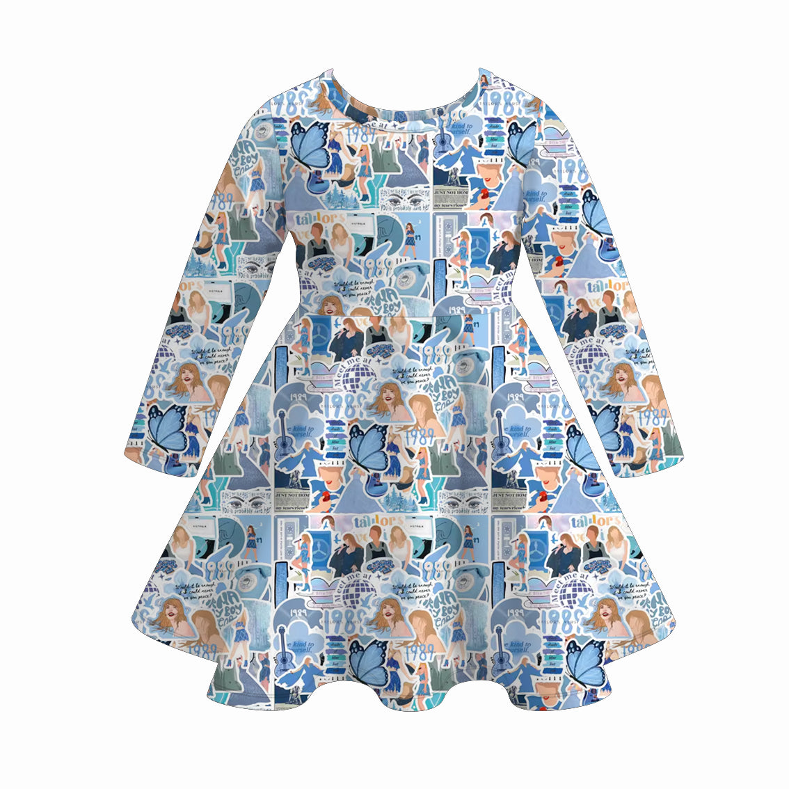 (Pre Order)Girls TS Print Milk Silk Dress