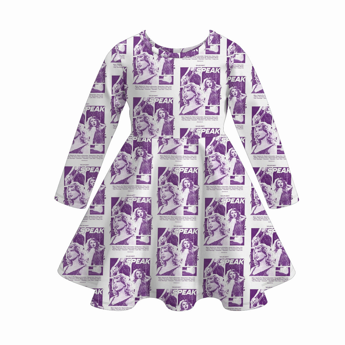 (Pre Order)Girls TS Print Milk Silk Dress