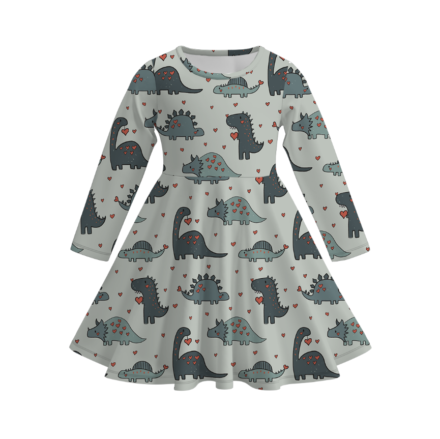 (Pre Order)Girls Valentine's Day Print Dress
