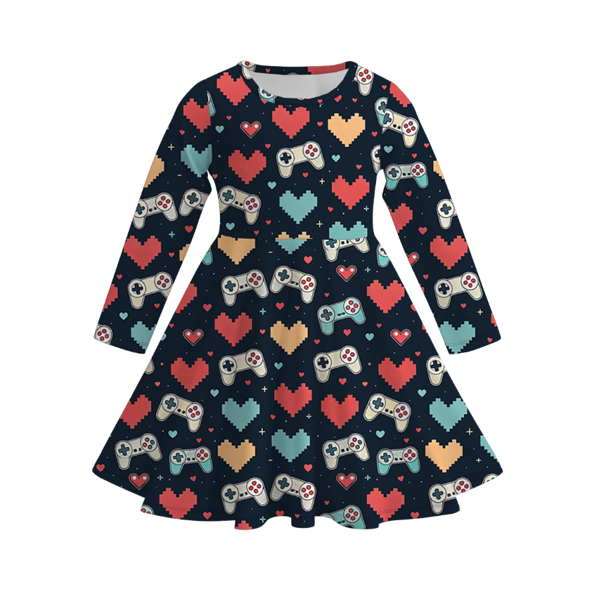 (Pre Order)Girls Valentine's Day Print Dress
