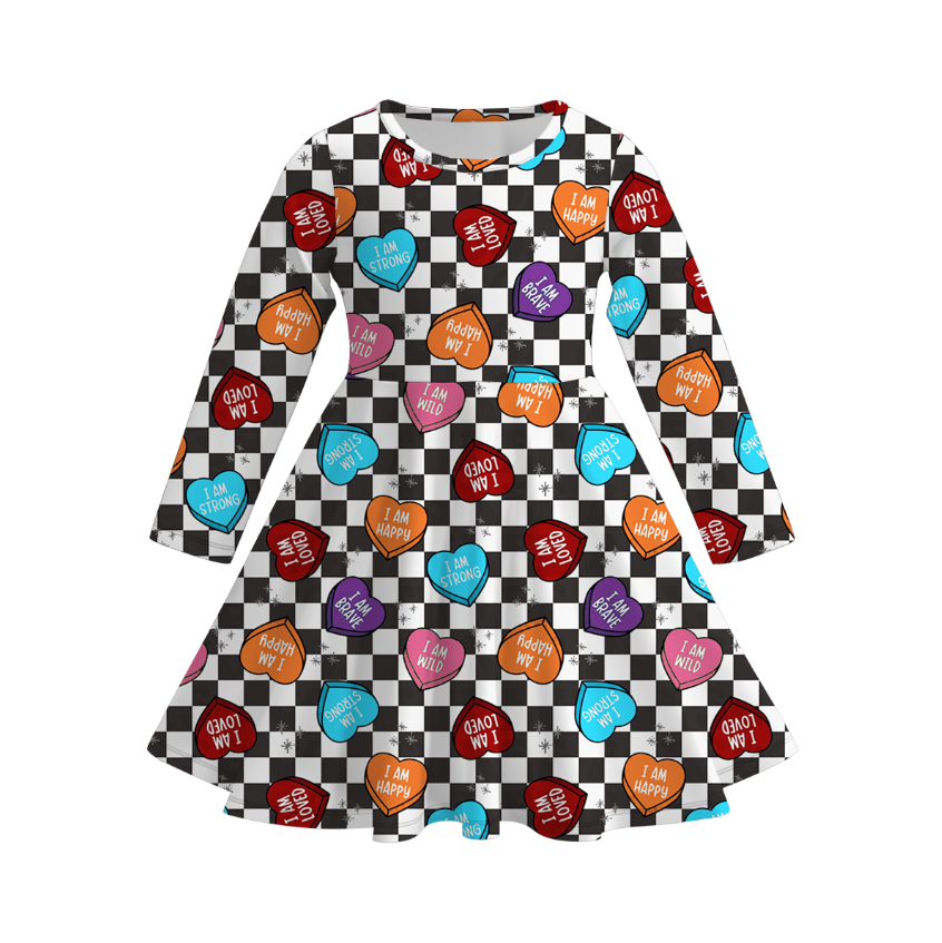 (Pre Order)Girls Valentine's Day Print Dress