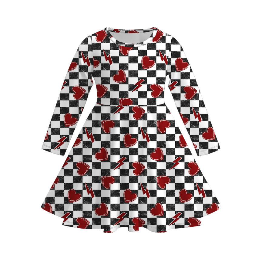 (Pre Order)Girls Valentine's Day Print Dress