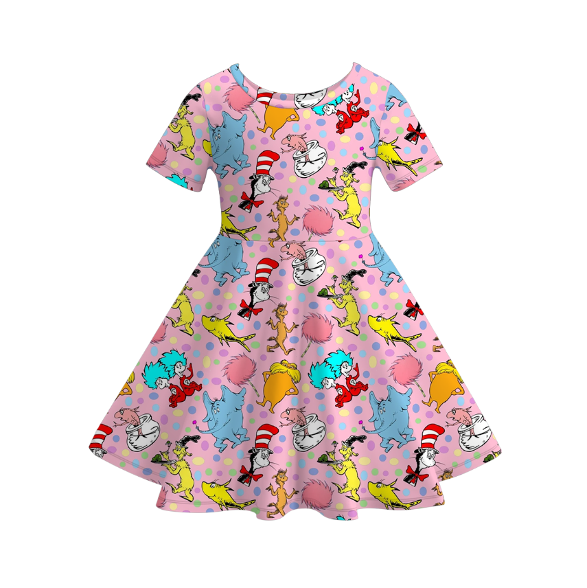 (Pre Order)Girls Spring and Summer DR SEUSS Print Dress