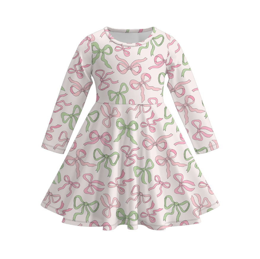(Pre Order)Girls St.Patrick's Day Shamrock Print Dress