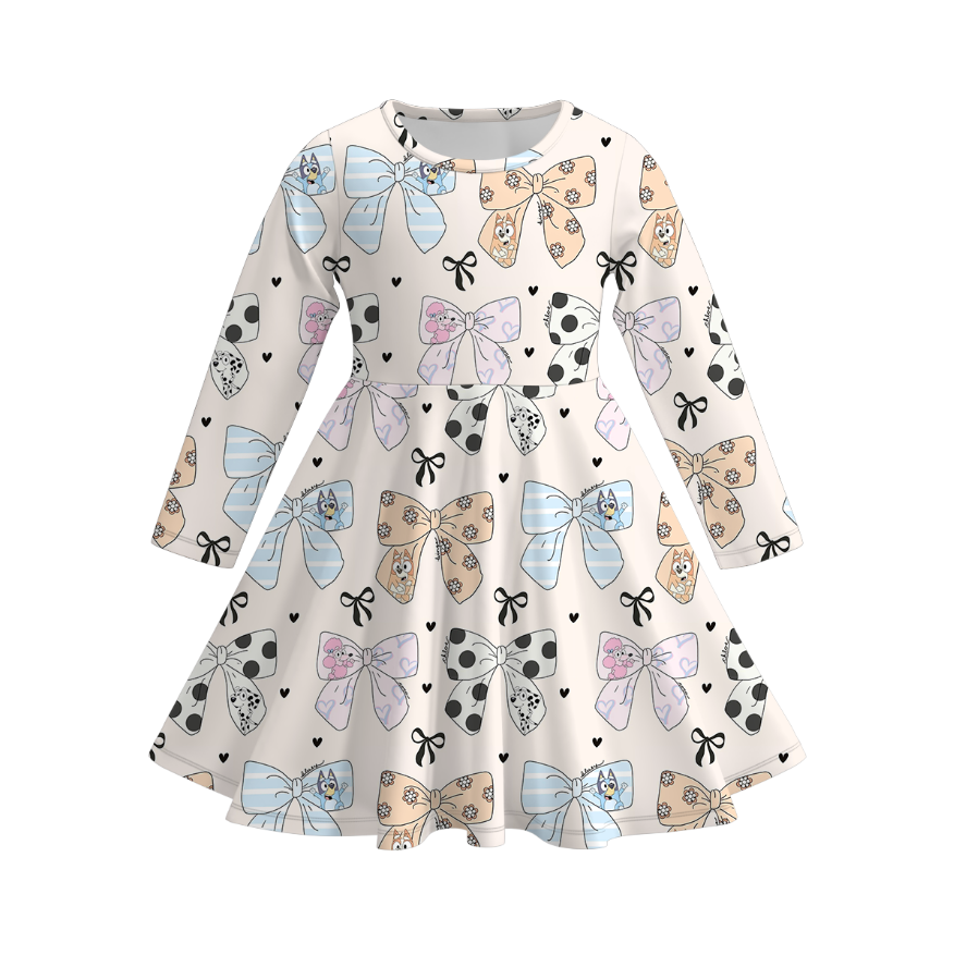 (Pre Order)Girls Cute Cartoon Character Print Dress