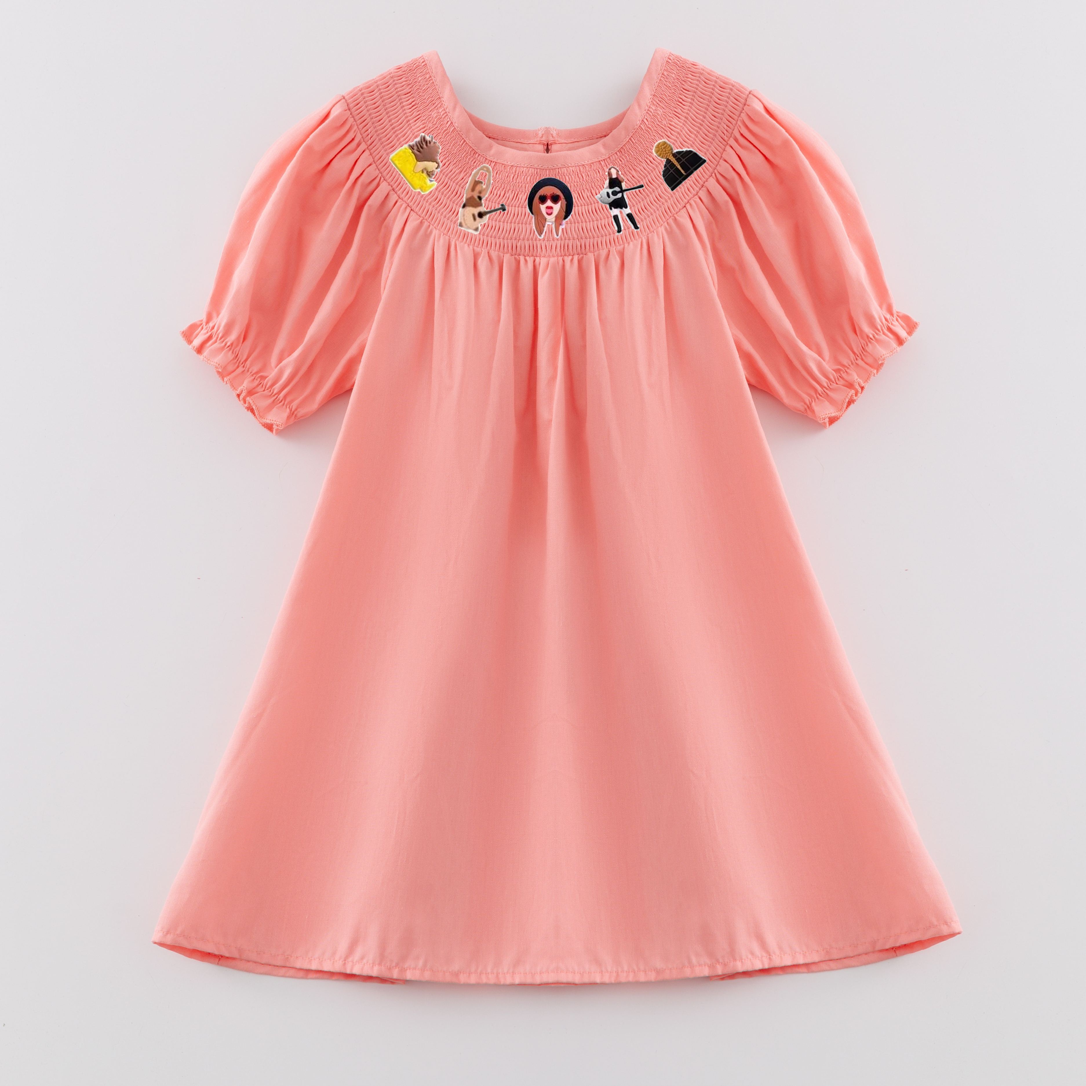 (Pre Order)Girls Spring TS Embroidery Smocked Dress