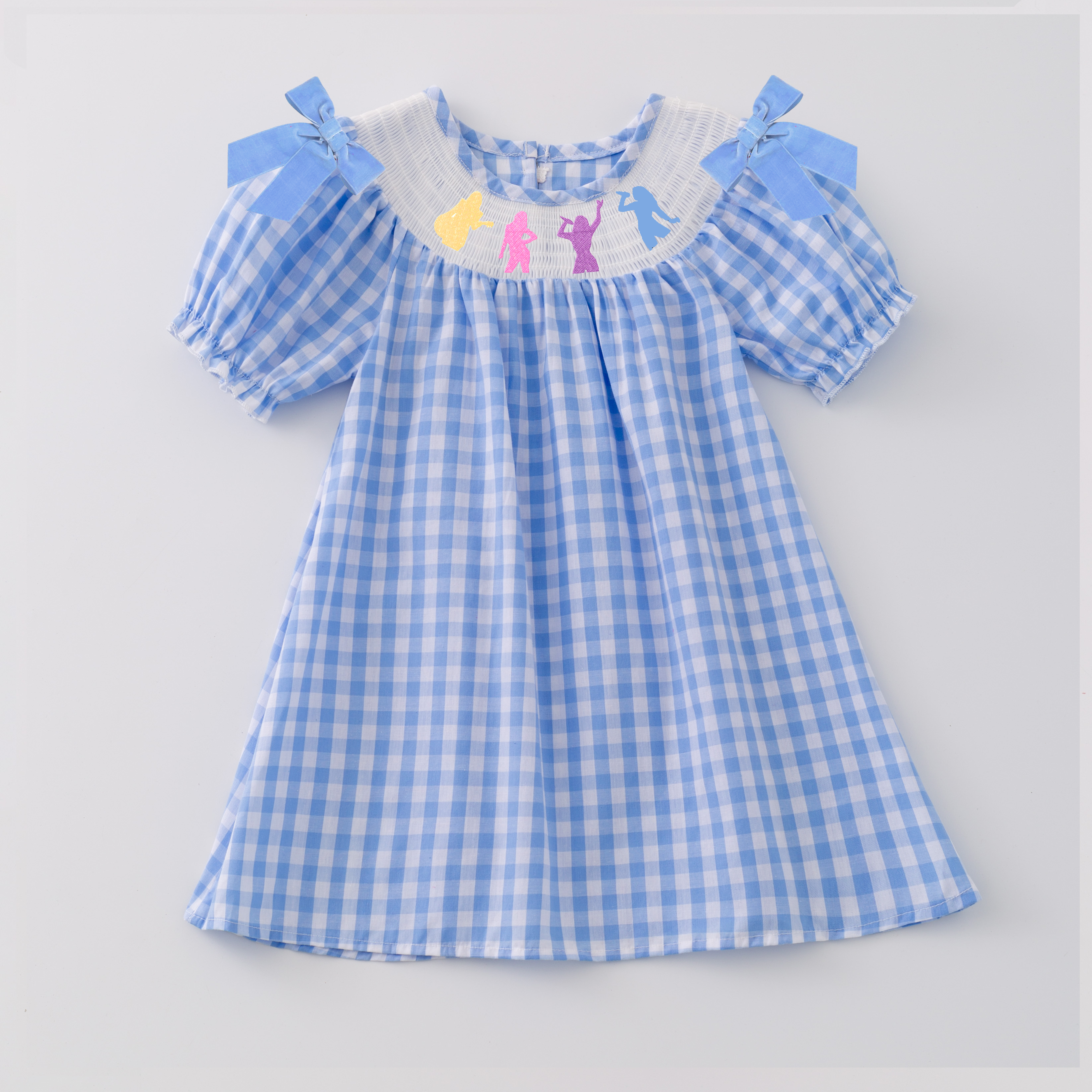 (Pre Order)Girls Spring TS Embroidery Smocked Dress
