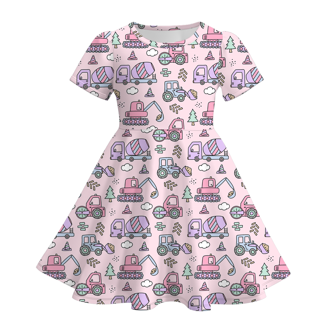 (Pre Order)Girls Spring and Summer Farm Print Dress