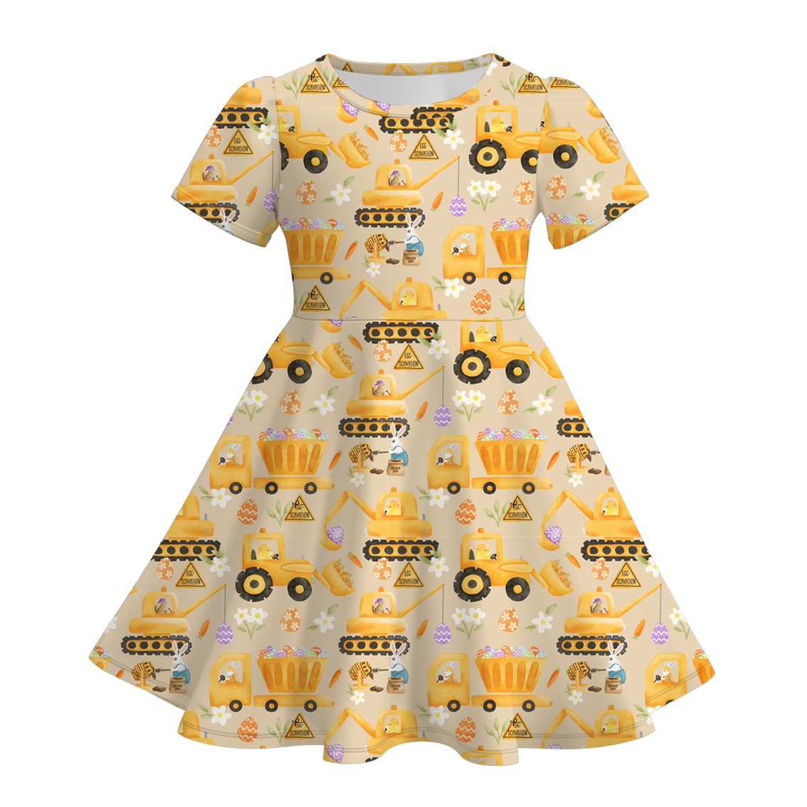 (Pre Order)Girls Spring and Summer Farm Print Dress