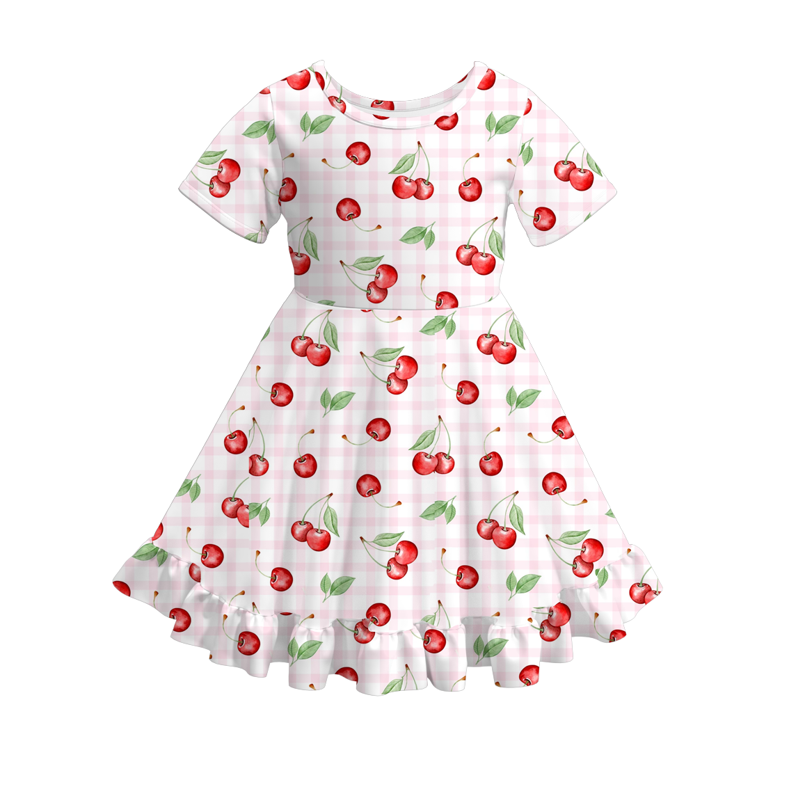 (Pre Order)Girls Spring and Summer Fruit Print Dress