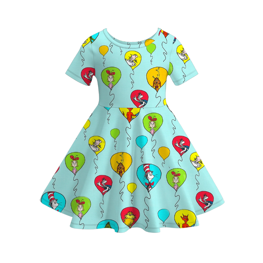 (Pre Order)Girls Spring and Summer DR SEUSS Print Dress