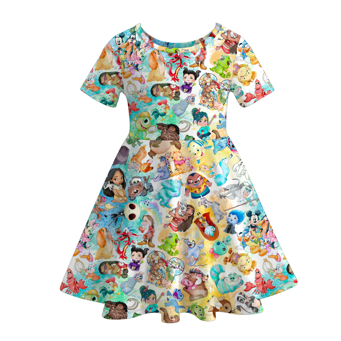 (Pre Order)Girls Spring and Summer Princess Print Dress