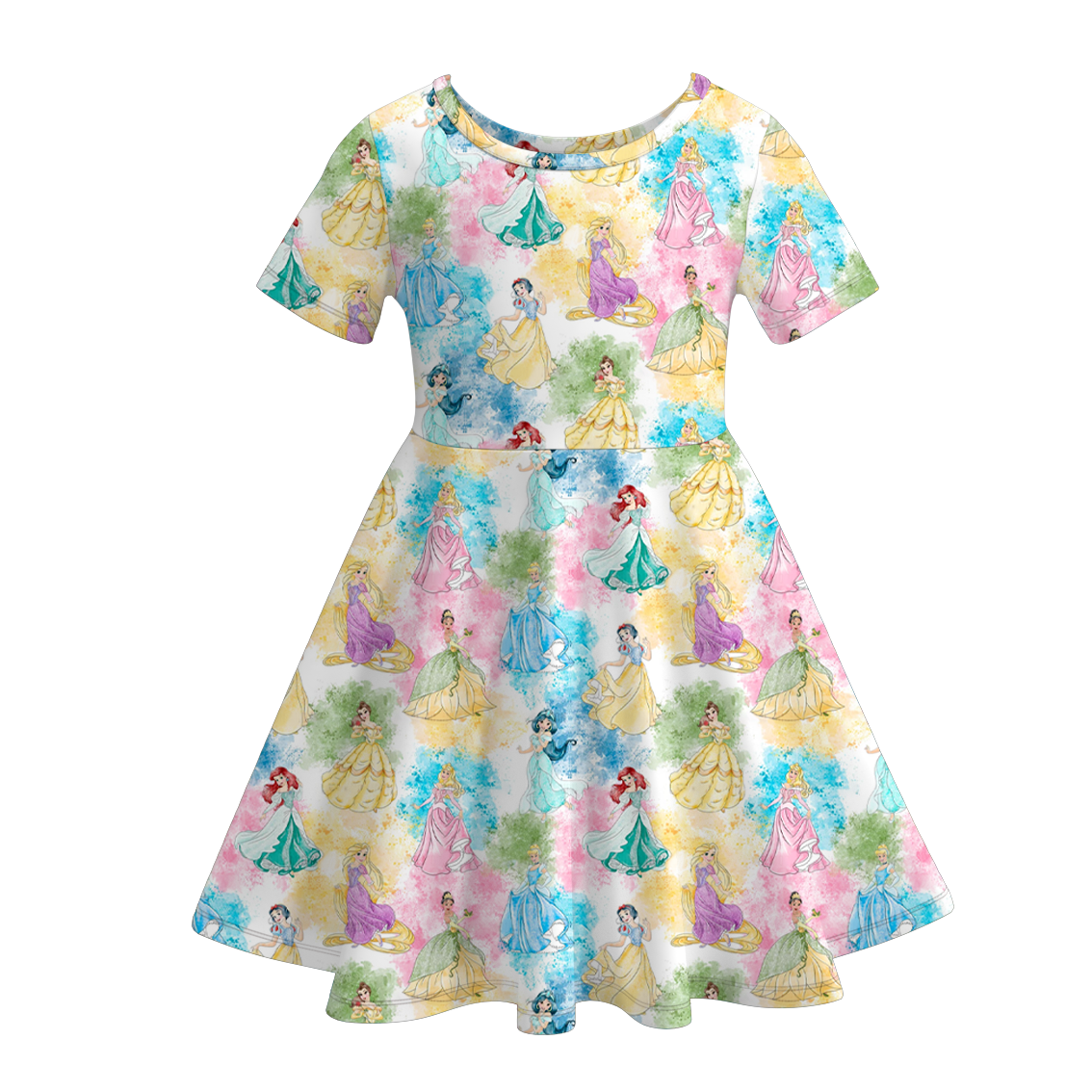 (Pre Order)Girls Spring and Summer Princess Print Dress