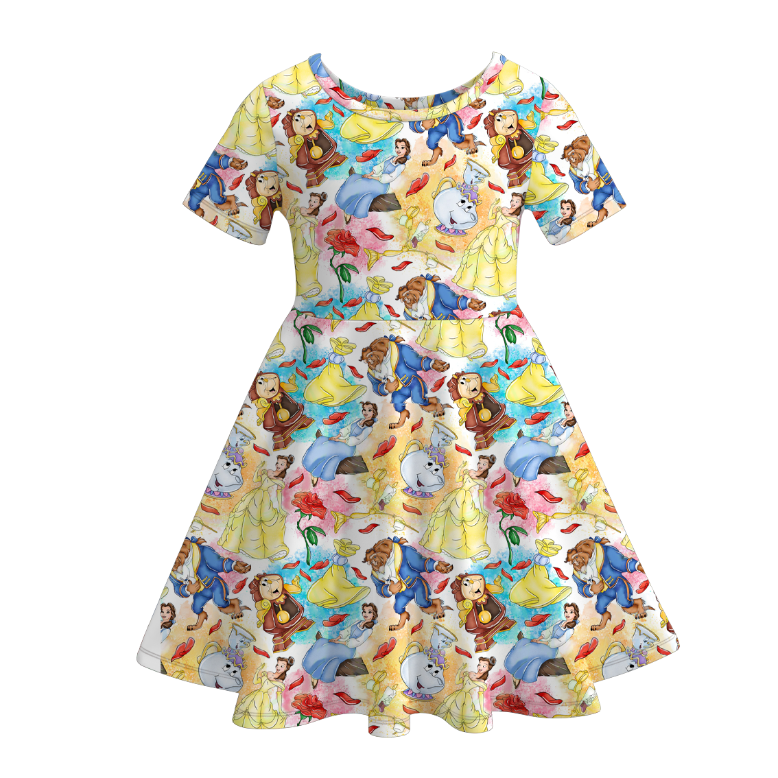 (Pre Order)Girls Spring and Summer Princess Print Dress