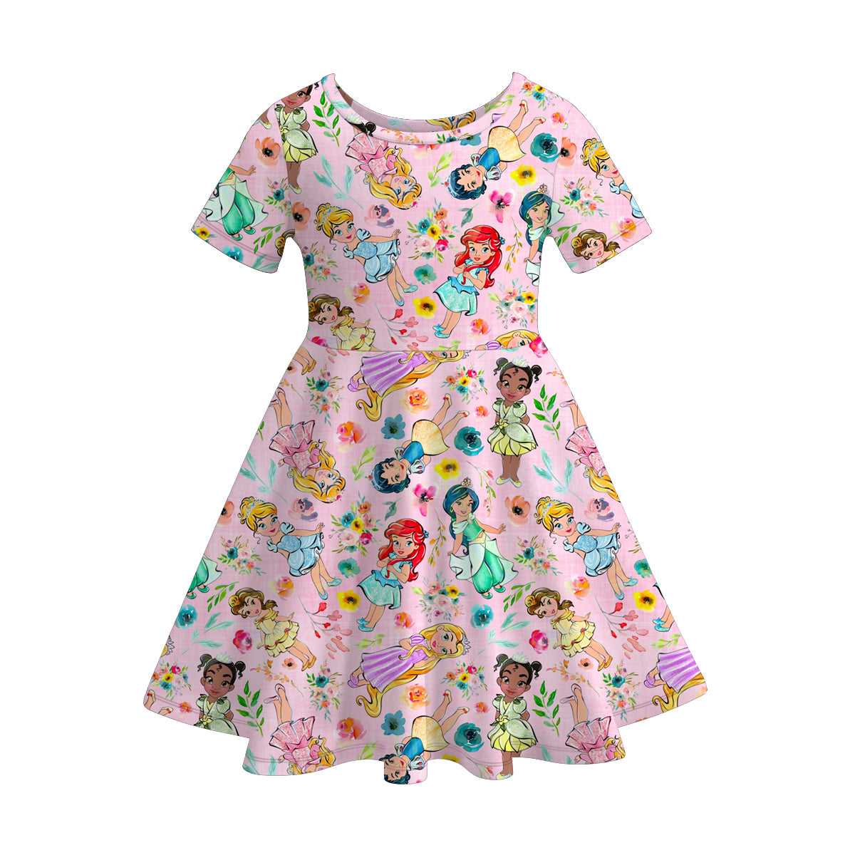 (Pre Order)Girls Spring and Summer Princess Print Dress