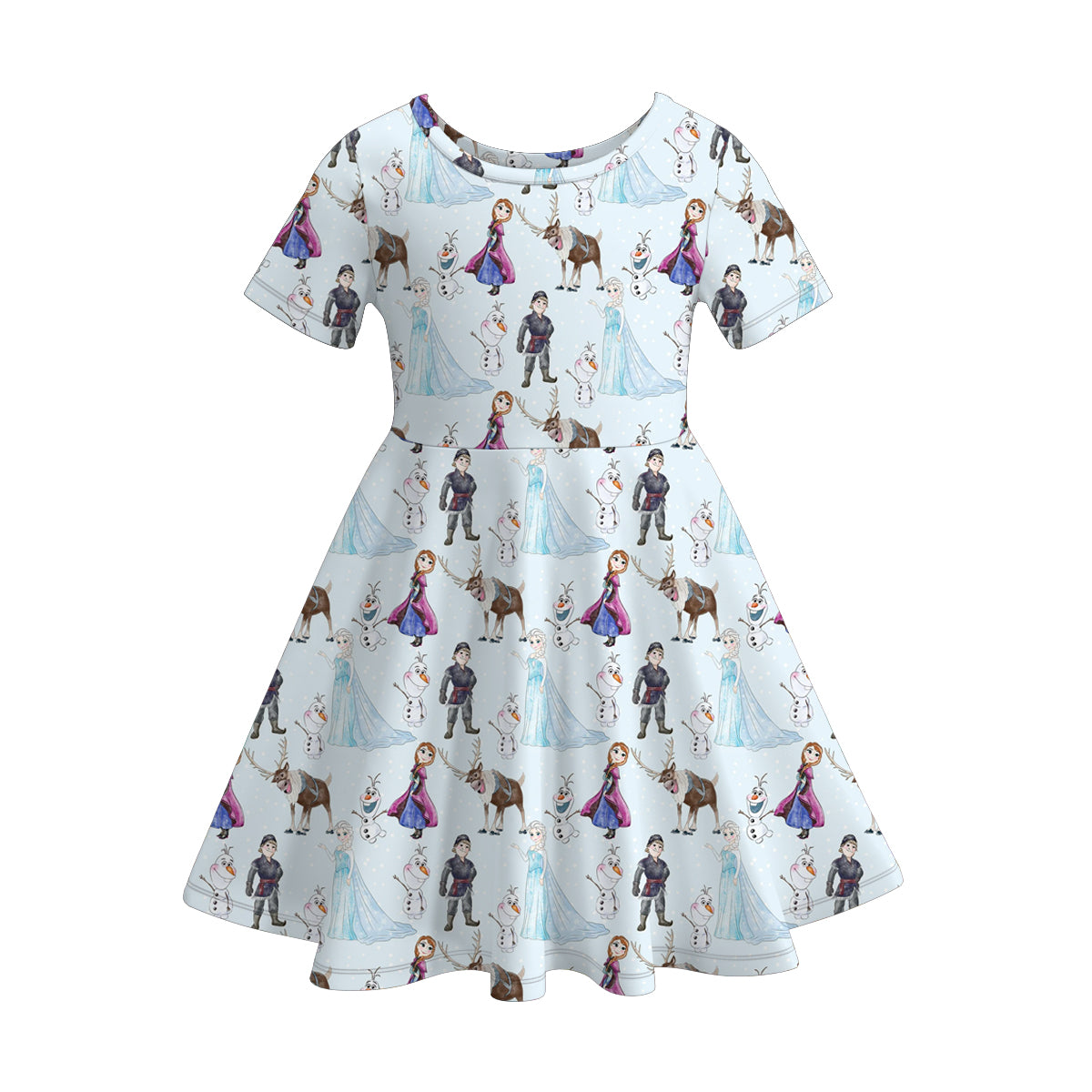 (Pre Order)Girls Spring and Summer Princess Print Dress
