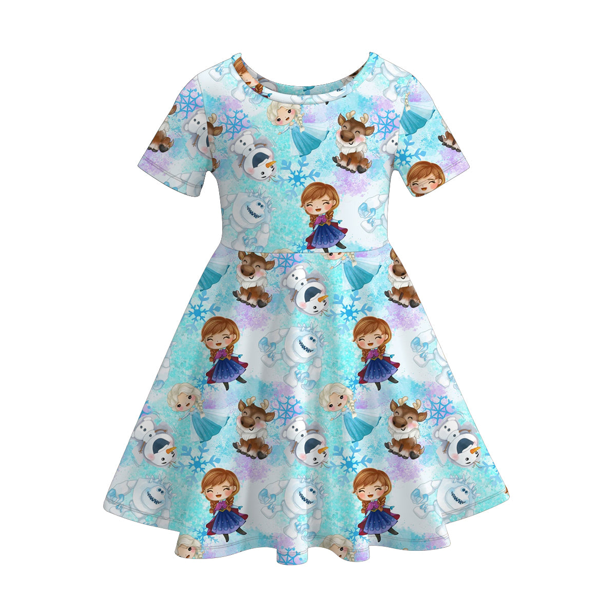 (Pre Order)Girls Spring and Summer Princess Print Dress