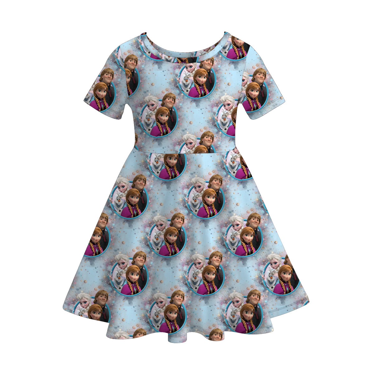 (Pre Order)Girls Spring and Summer Princess Print Dress