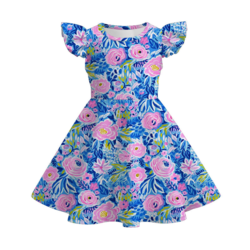 (Pre Order)Mommy and Me Spring and Summer Floral Print Dress