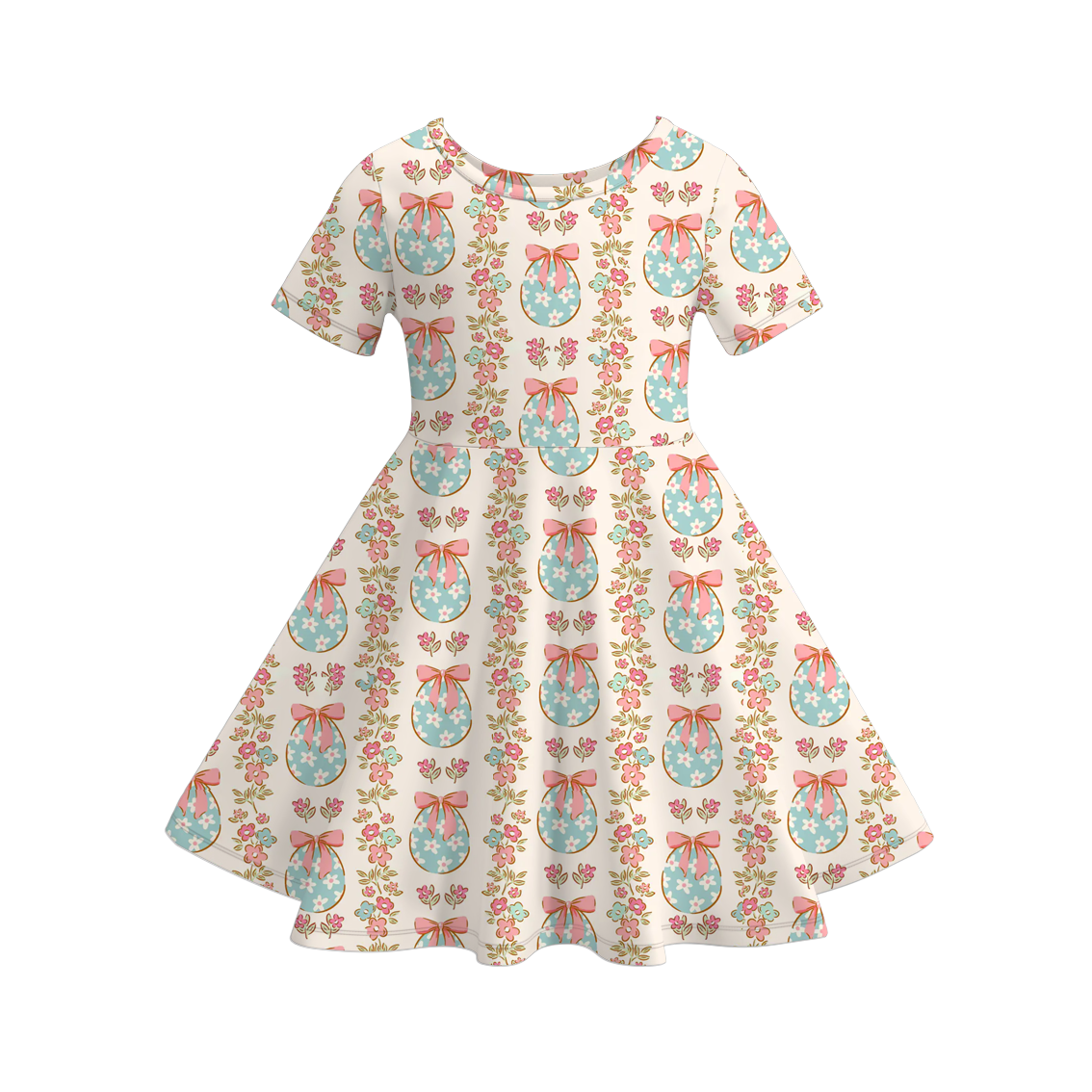 (Pre Order)Girls Easter Bunny Print Dress