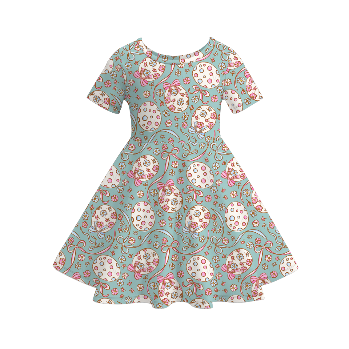 (Pre Order)Girls Easter Bunny Print Dress
