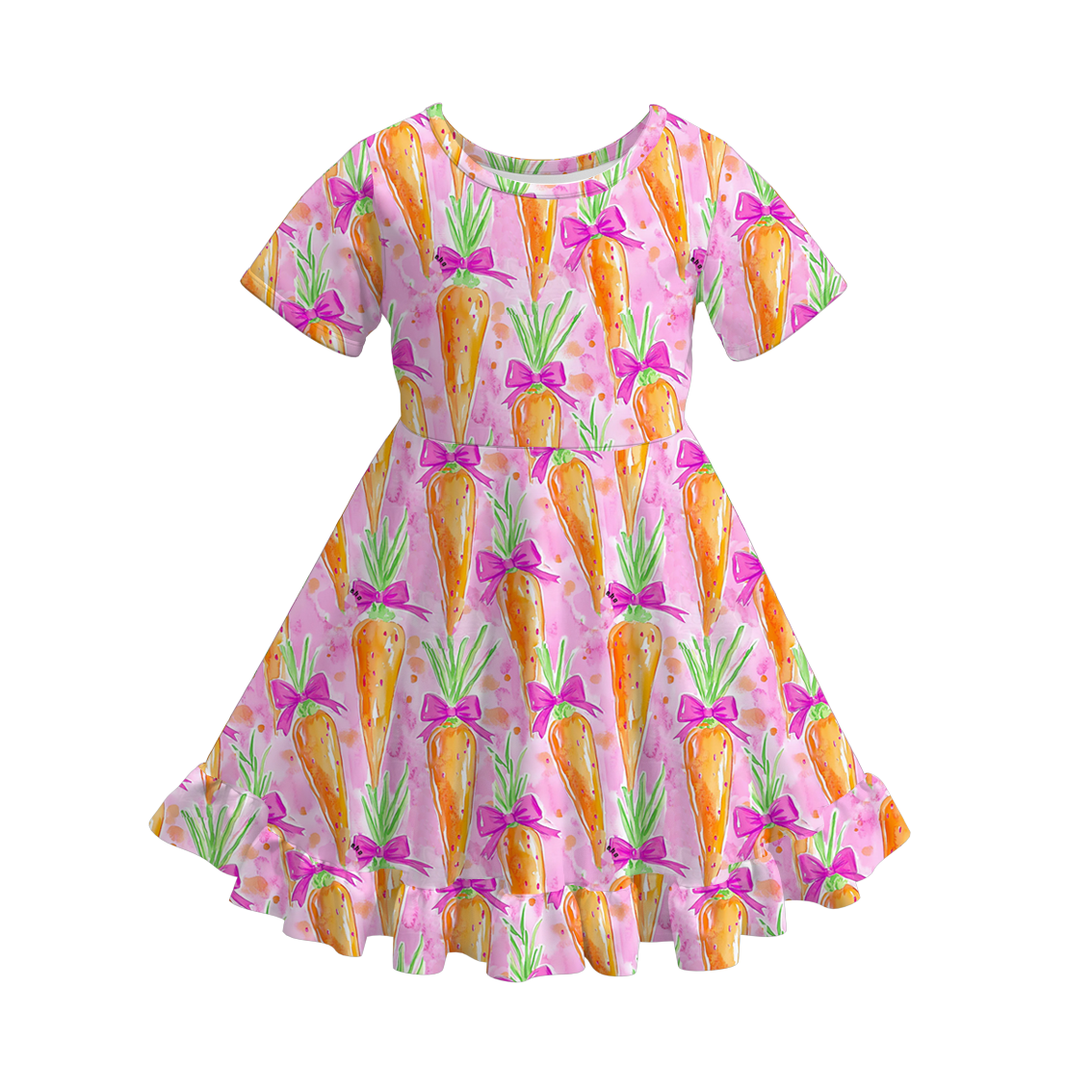 (Pre Order)Girls Easter Bunny Print Lace Dress
