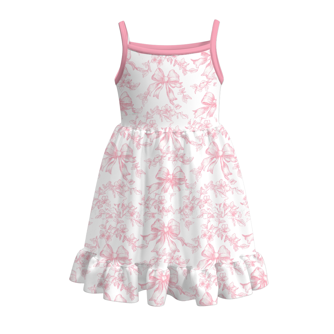 (Pre Order)Girls Easter Bunny Print Slip Dress