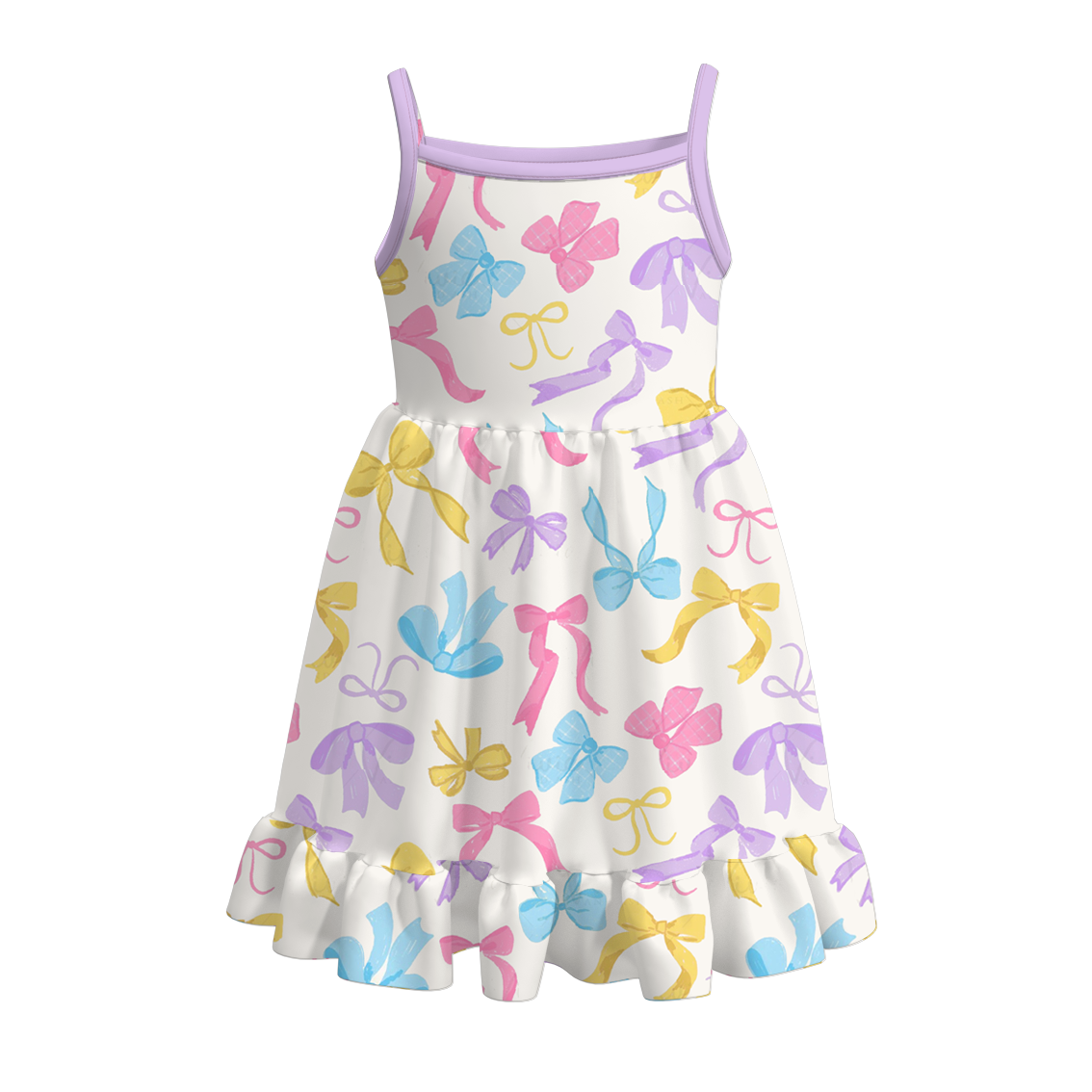 (Pre Order)Girls Easter Bunny Print Slip Dress