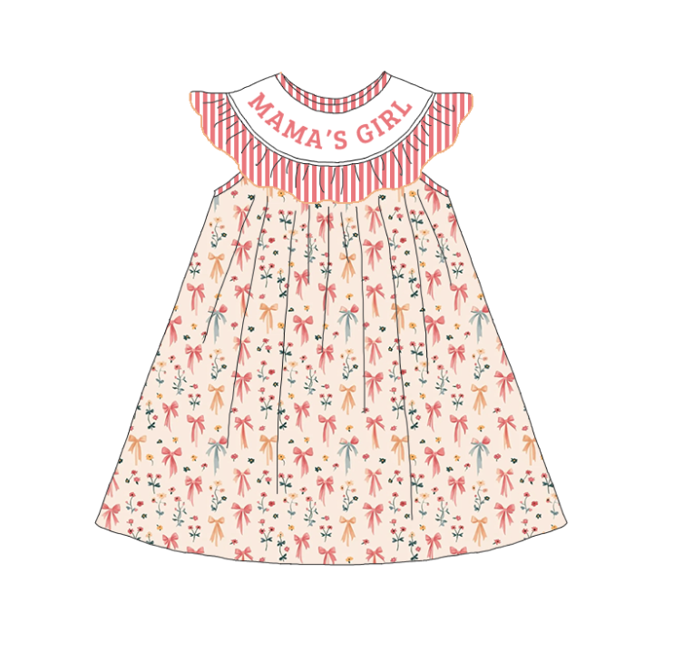 (Pre Order)Mommy and Me Spring & Summer Embroidery Smocked Dress and Romper