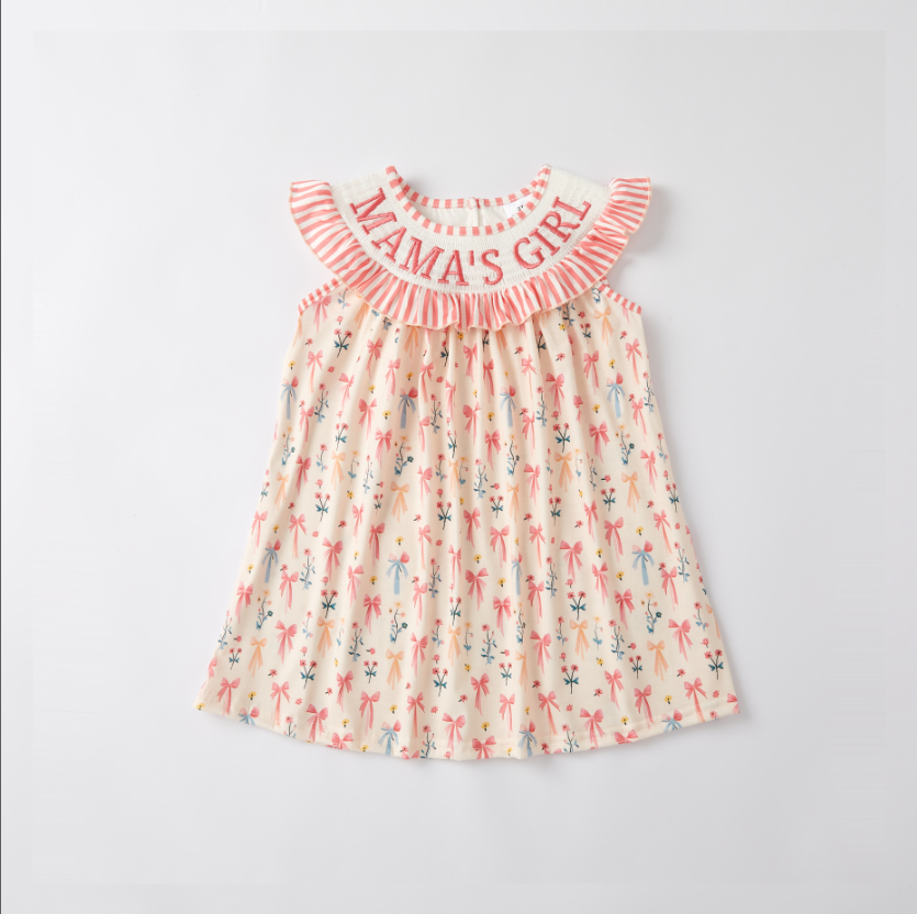 (Pre Order)Mommy and Me Spring & Summer Embroidery Smocked Dress and Romper