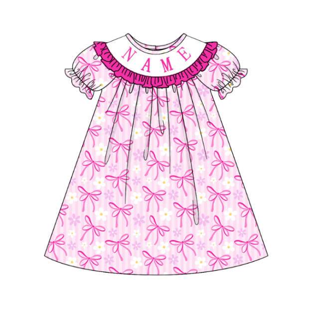 (Pre Order)Sisters Spring and Summer Embroidery Smocked Dress&Romper