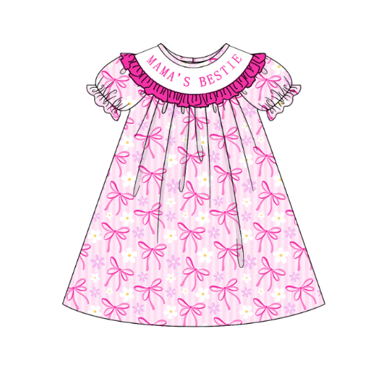 (Pre Order)Sisters Spring and Summer Embroidery Smocked Dress&Romper